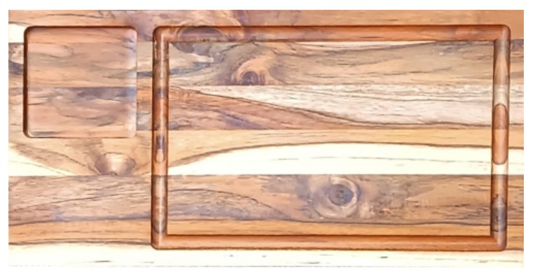 Tábua churrasco  teca 50x25x2cm 